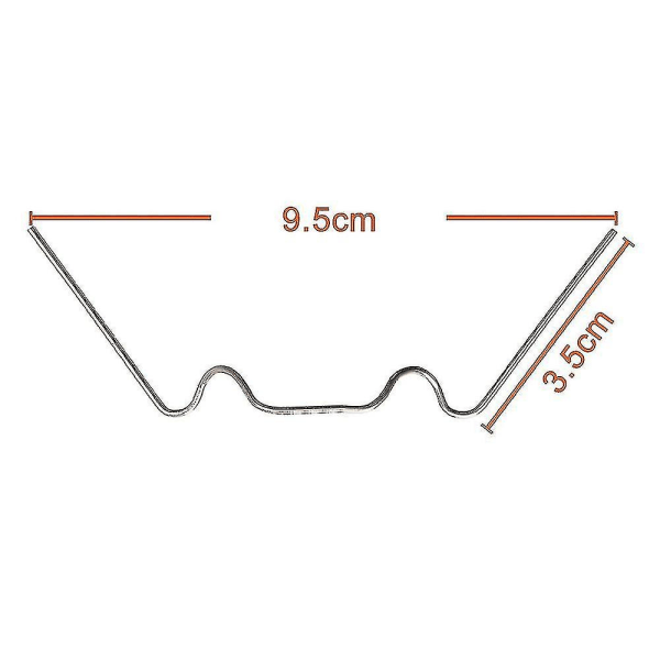 100 st rostfria glasklämmor, W Typ växthusklämma, för växthus null none