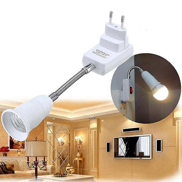 E27 Eu Stickkontakt Adapter Med På/Av-brytare Glödlampa Glödlampa i alla riktningar null none