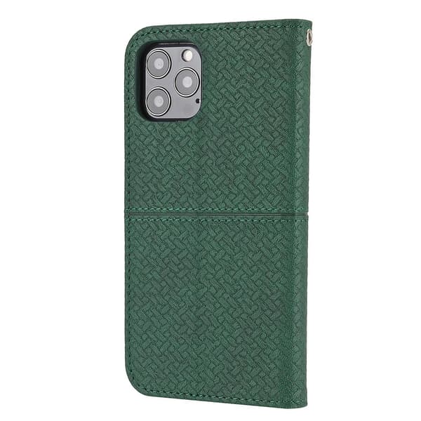 Sömnad Vävt Case För iPhone 15 Plus Green