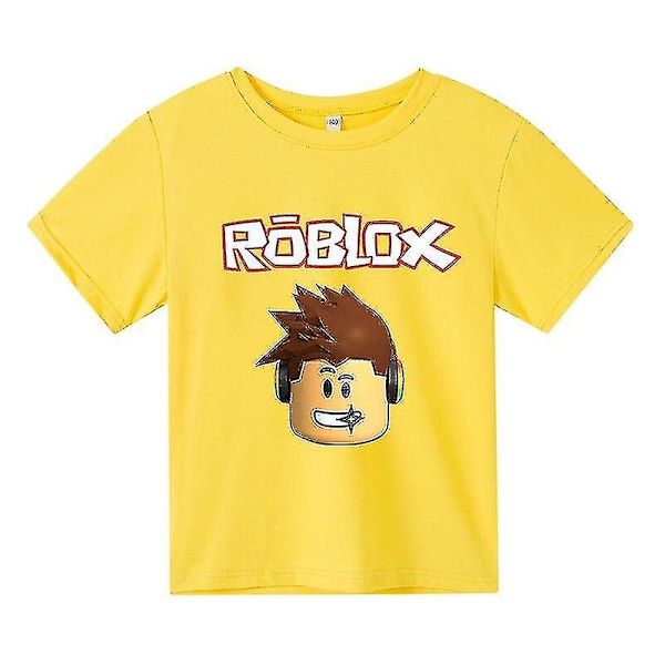 3d bomull sommar Robloxing T-shirt Blue 13T-160CM