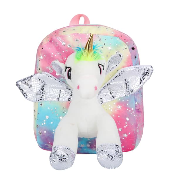 Unicorn Barns Ryggsäck Bärbar Tecknad Silver