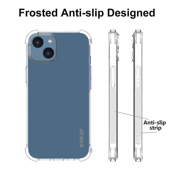ENKAY Clear TPU Stötsäkert case för iPhone 15 null none