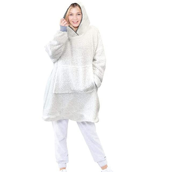 Sofirn Foder Filt Par Söt Pyjamas Grå Hoodie