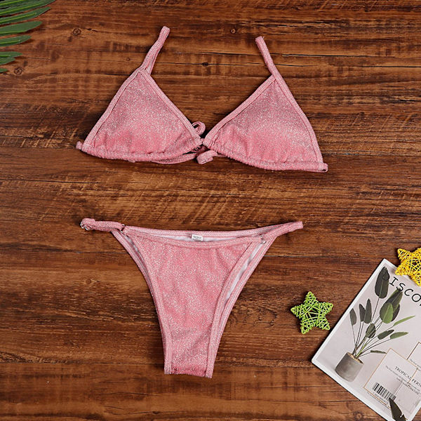 Baddräkt i plusstorlek för kvinnor Baddräkt för kvinnor Print Baddräkt fylld SET med massivt print Badkläder Strandkläder Baddräkter Pink L