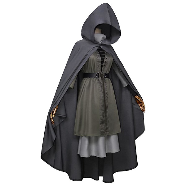 Elden Ring Melinas Cosplay Party Kostym Set Game Firekeeper Girls Fancy Dress Uniform Kappa Scarf Outfit 2XL