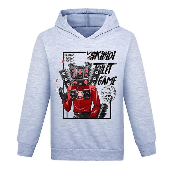 Skibidi Toalett Man Watchman Pojkar och flickor Huvtröja Hoodie grey 130