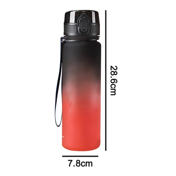 Ny sport Liten Fresh Gradient Water Cup, för fitness, gym och utomhussporter, för kvinnor och män Skolkontor Gym utomhus black and red 1L