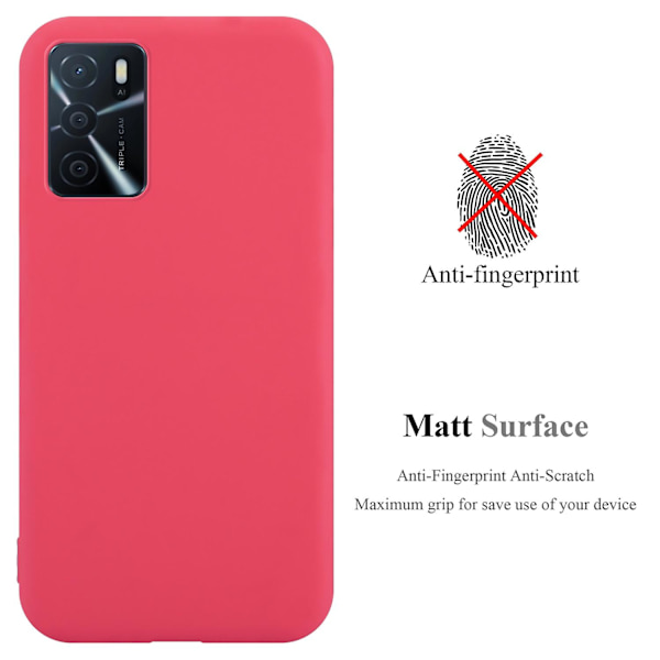 Oppo A16s / A54s Hülle Handy Cover TPU- case - matta färger CANDY RED A16s / A54s