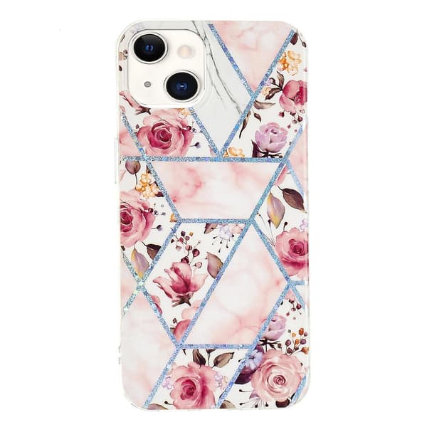 Galvaniserat mjukt TPU- phone case för iPhone 15 Pink none
