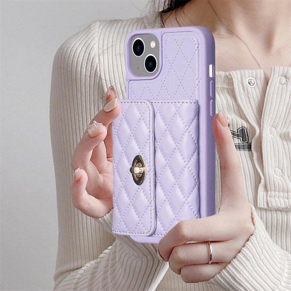 Plånbok Case För iPhone 15 Plus Purple