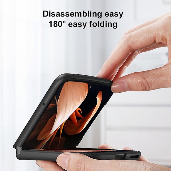 Läderbaksida cover för Moto Razr 2022 Telefon Flip Folding Fullt skyddande stötsäkert cover red