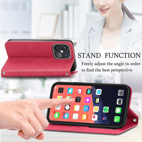 Retro Skin Feel Case för iPhone 15 Red