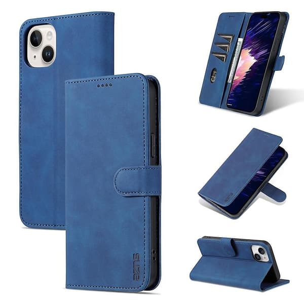 AZNS Calf Texture Case för iPhone 15 Blue