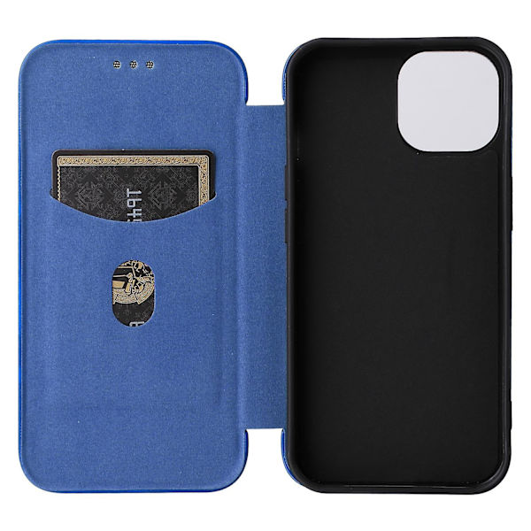Phone case i läder för iPhone 15 Blue
