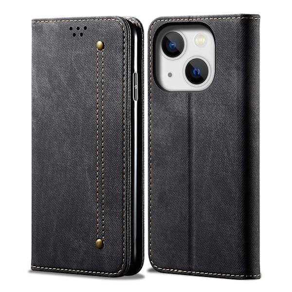 Denim Texture Case för iPhone 15 Plus Black