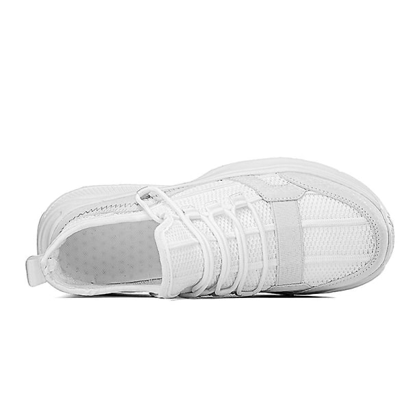 Sneakers för män Löpartennisskor Lättviktsventilerande Sport Athletic 3C2029 White 45