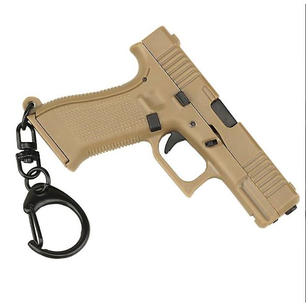 G45 Nyckelring Mini Pistol Form Taktisk Nyckelring Glock 45 Modell Plast Nyckelring Khaki