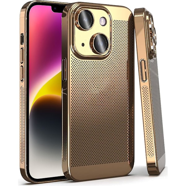 Kylande phone case för Iphone 15 Gold