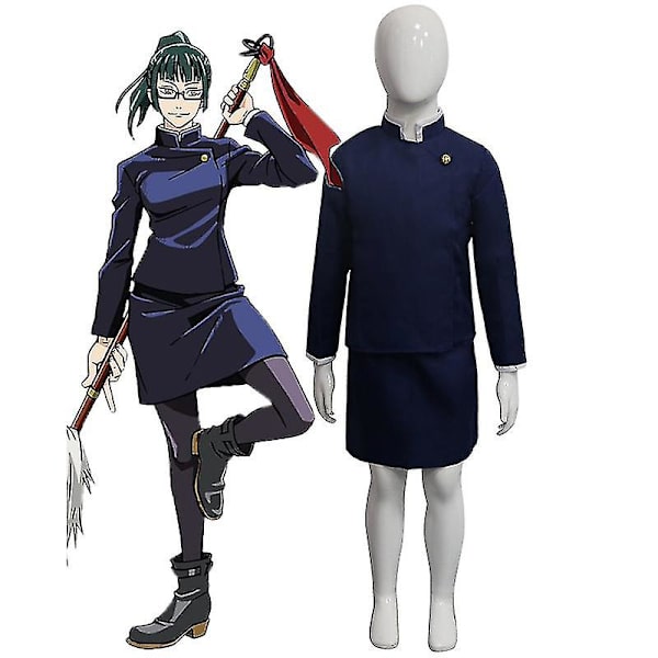 Jujutsu Kaisen Cosplay Barnkostym Pojkar Flickor Kugisaki Nobara Zenin Maki Nishimiya Momo Gojo Satoru Tadori Yuji Uniform Black Gojo Satoru 130