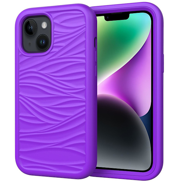 Silikon + PC- case för iPhone 15 Plus Purple