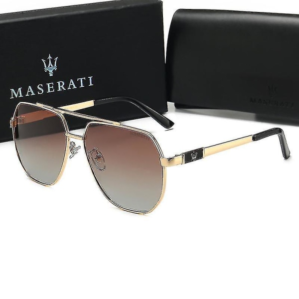 Nya Solglasögon Maserati Solglasögon med stor ram Maserati Polarized Driving Glasses Herr-1 black