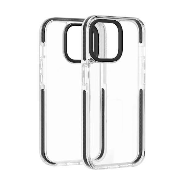 Transparent phone case för iPhone 15 Black