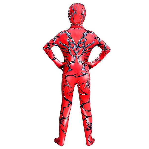 Venom Carnage Spiderman Cosplay Kostym Barn Vuxen Zentai Bodysuit Red 110 Kids (100-110cm)