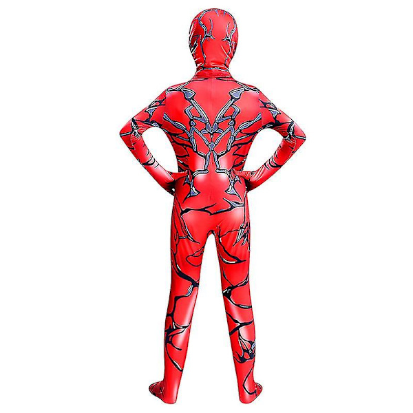 Venom Carnage Spiderman Cosplay Kostym Barn Vuxen Zentai Bodysuit Red 140 Kids (130-140cm)