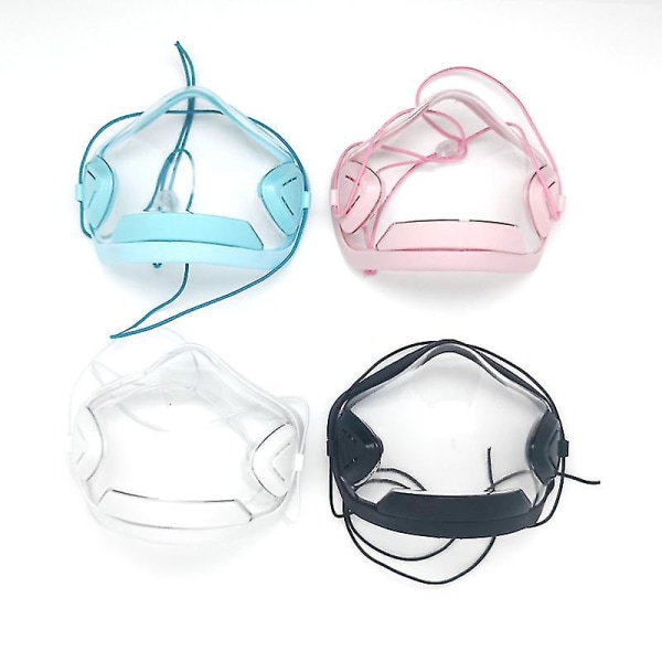 Vit transparent mask, anti-dimmmask, sportmask, högupplöst huvudmonterad mask null none
