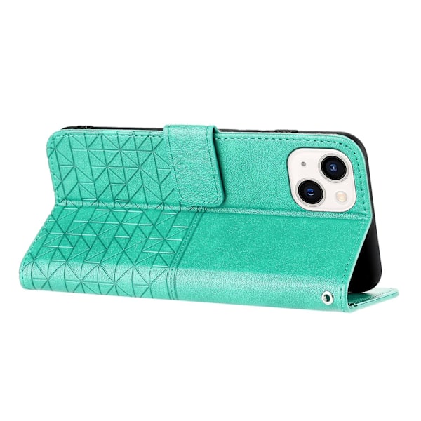 Rhombic Texture Case för iPhone 15 Plus Green
