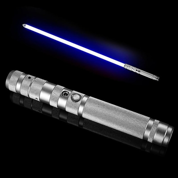 Lightsaber Rgb 7 Color Variable Electronic Lightsaber Fx Sound - Svart silver