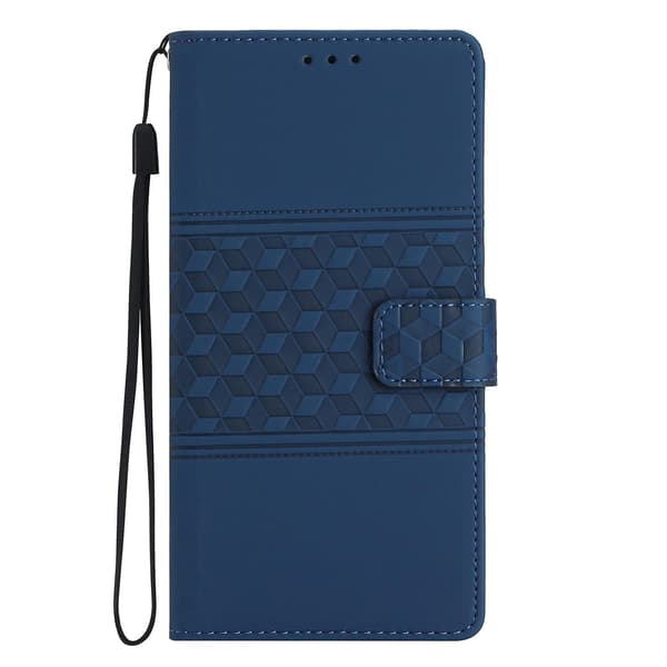 Diamantpräglat case för iPhone 15 Pro Dark blue