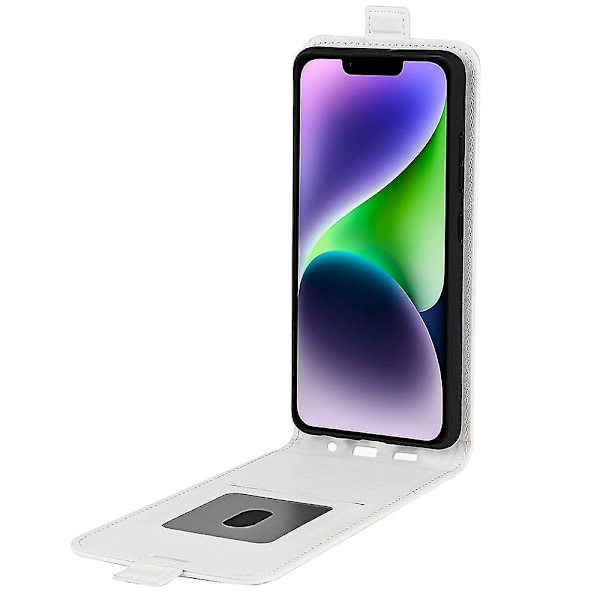 R64 Vertical Flip Case för iPhone 15 White