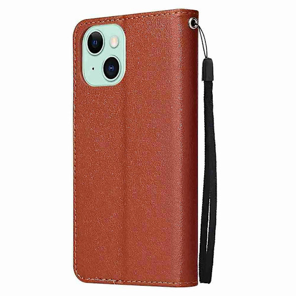 Phone case i läder för iPhone 15 Brown