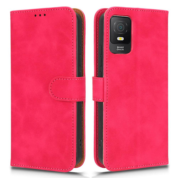 För Tcl 403 Phone case Stativ Plånbok Stötsäker Tpu+pu Cover Rose