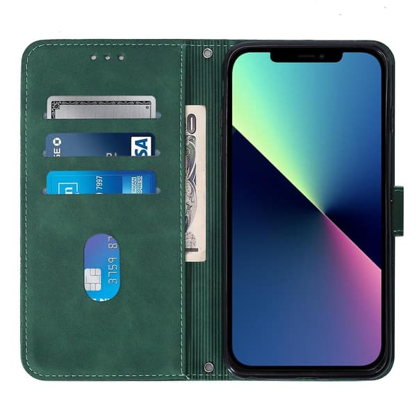 PU phone case för iPhone 15 Plus Dark green