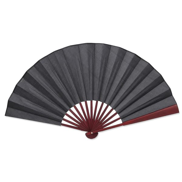 Fenical Men Folding Bamboo Blank Fan Bröllopsfest Present (svart) Black none