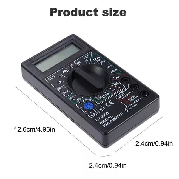 Digital Multimeter AC/DC Spänningstestare Digital Multitester Digital Avometer Yellow