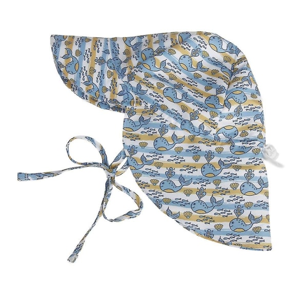 Sommar Solhatt Hals Cover Beach Flap Cap Andas För Barn Pojke Flicka Whale L