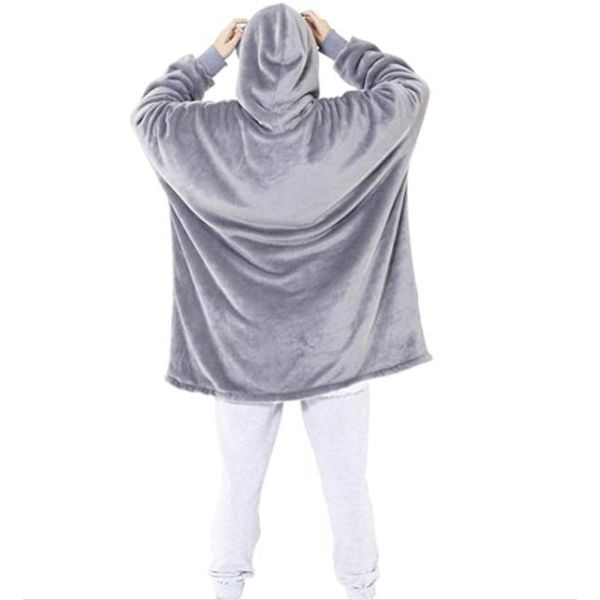 Sofirn Foder Filt Par Söt Pyjamas Grå Hoodie