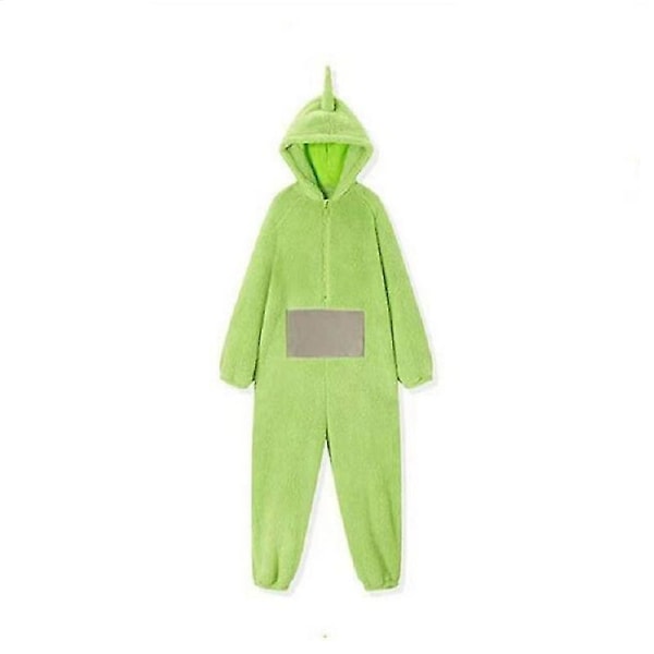 Hem 4 färger Teletubbies Cosplay för vuxen Rolig Tinky Winky Anime Dipsy Laa-laa Po Mjuk långärmad bit Pyjamas kostym green L