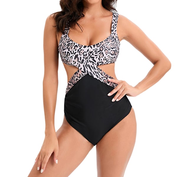 Baddräkter dam Baddräkt print Bikini baddräkt fylld bh Badkläder i ett stycke Beachwear Bikini baddräkter för kvinnor Yellow S