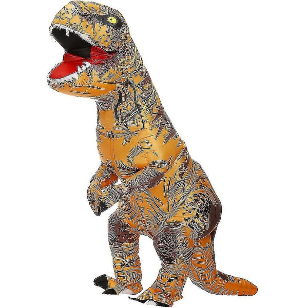 Barn Vuxen Dinosaur Uppblåsbara Cosplay Kostymer T-rex Anime Tecknad Festklänning Kostymer Halloween Kostym För Man Kvinna brown Fit Height 150-195cm