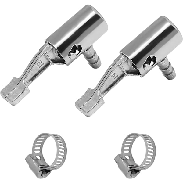 2-pack 1/4&#34; Lås på luftchuck i metall, portabel mini luftkompressor däckpumpchuck, byte av luftmunstycke, slangände med stång
