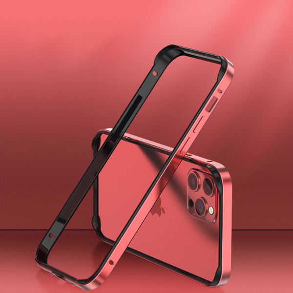 Ram Metall Bumper Case För Iphone15 Pro Max/15 Plus/15 Pro/15, Metall Cover med upphöjd kantskydd för Iphone 15series red iPhone 15 Plus