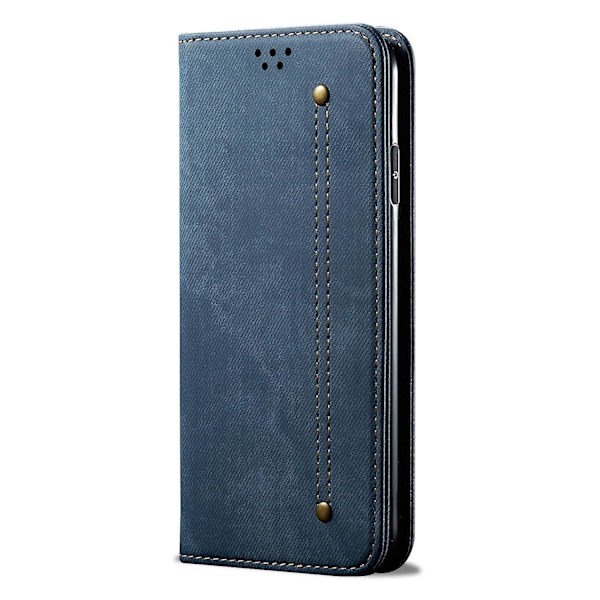 Denim Texture Case för iPhone 15 Plus Blue