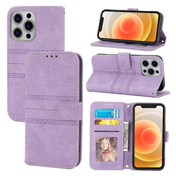 Präglat case för iPhone 15 Pro Max Light purple