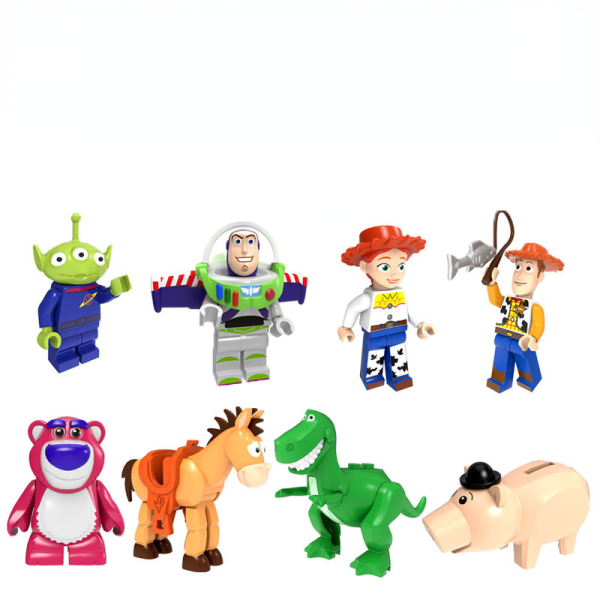 8st Toy Story 4 byggklossar Baby Buzz Lightyear monterade byggklossleksaker