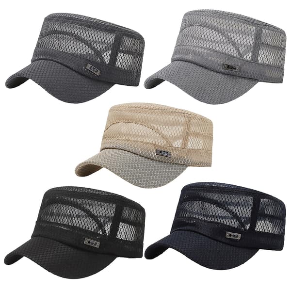 Justerbara solhattar utomhus mesh cap Andas Snapbacks hattar Khaki
