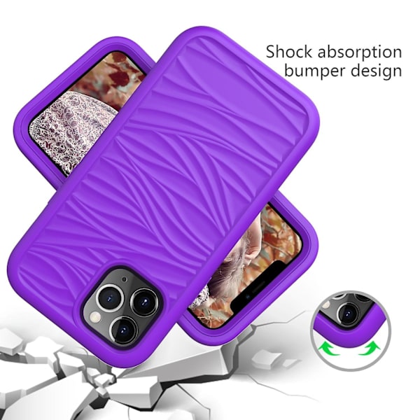 Silikon + PC- case för iPhone 15 Purple